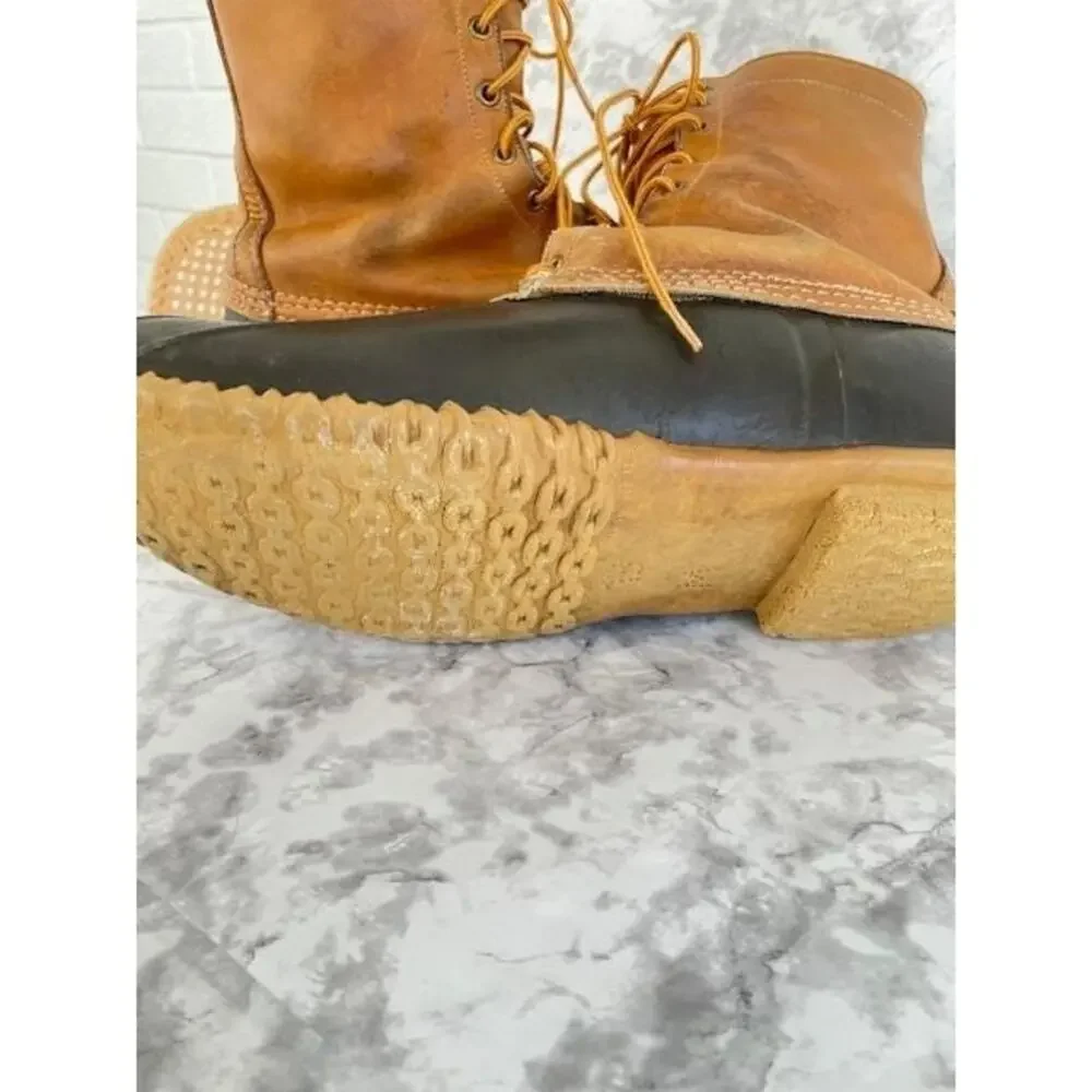 L.L. Bean Maine Hunting Shoes Boots Sz 13M Sherpa Liners Archival Vintage 1960s